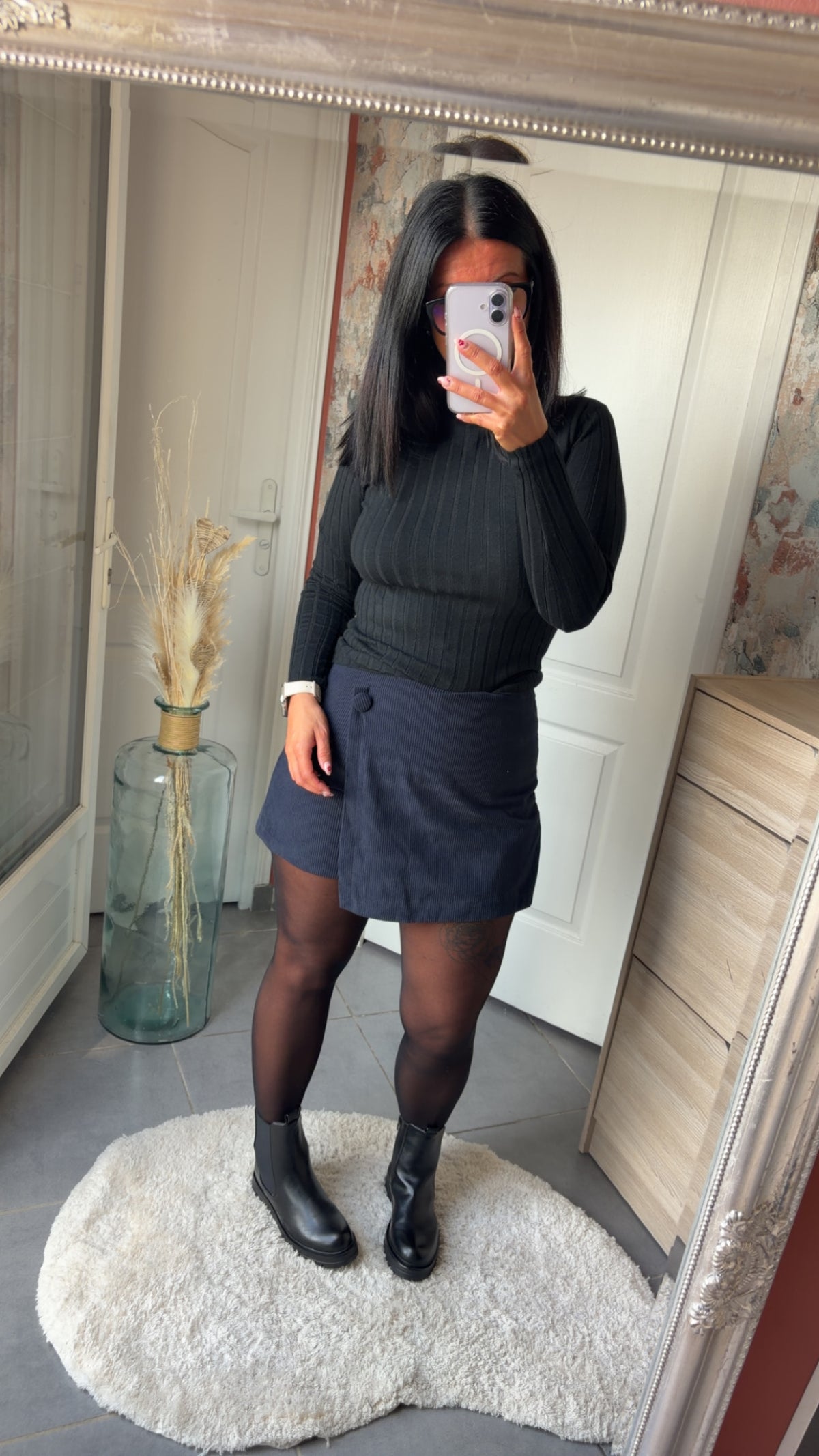Jupe short marine