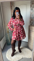 Robe motif bordeaux