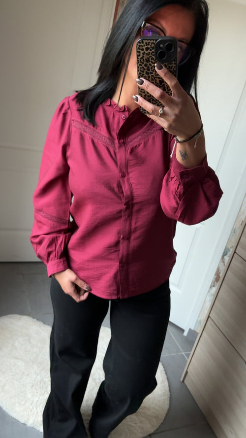Blouse bordeau