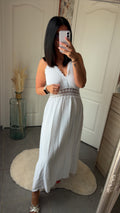 Robe dos nu gaz de coton