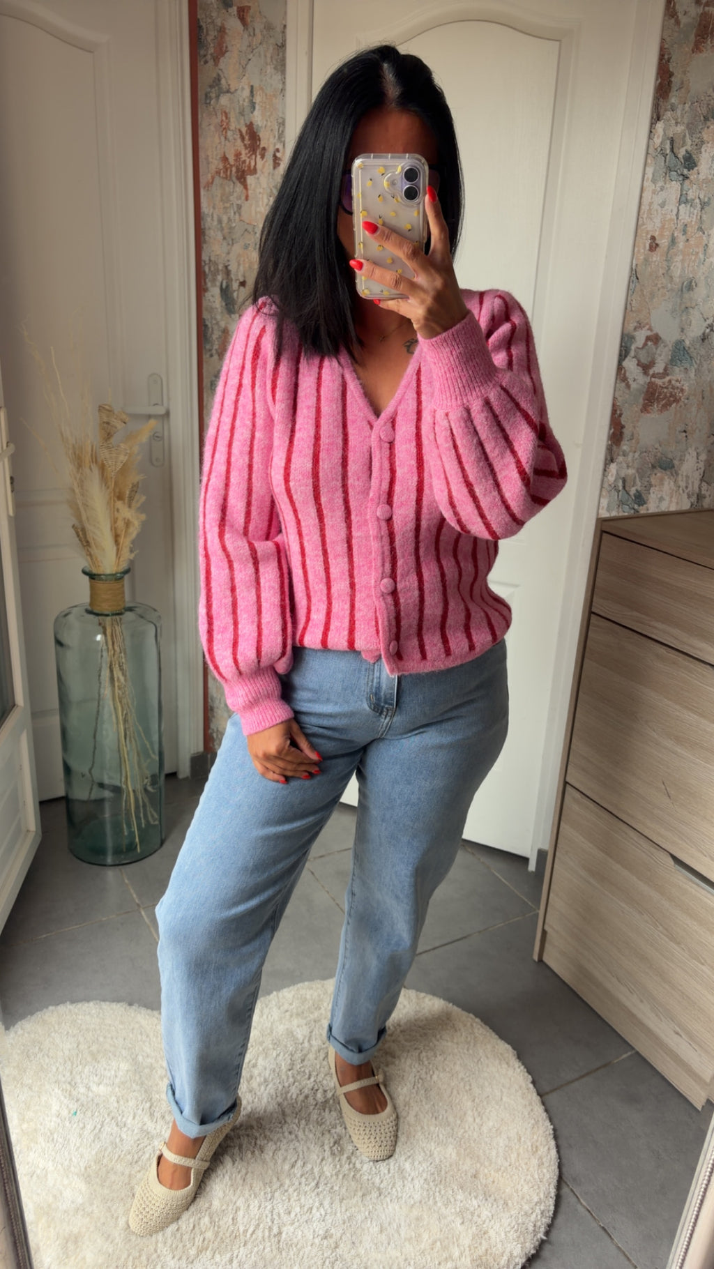 Gilet épais Fushia rouge