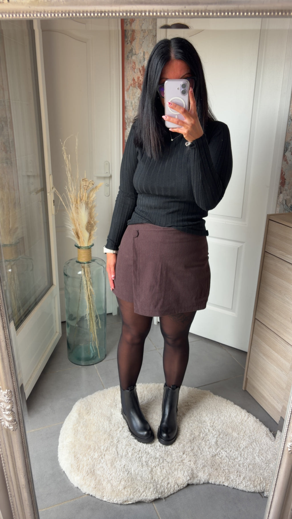 Jupe short choco