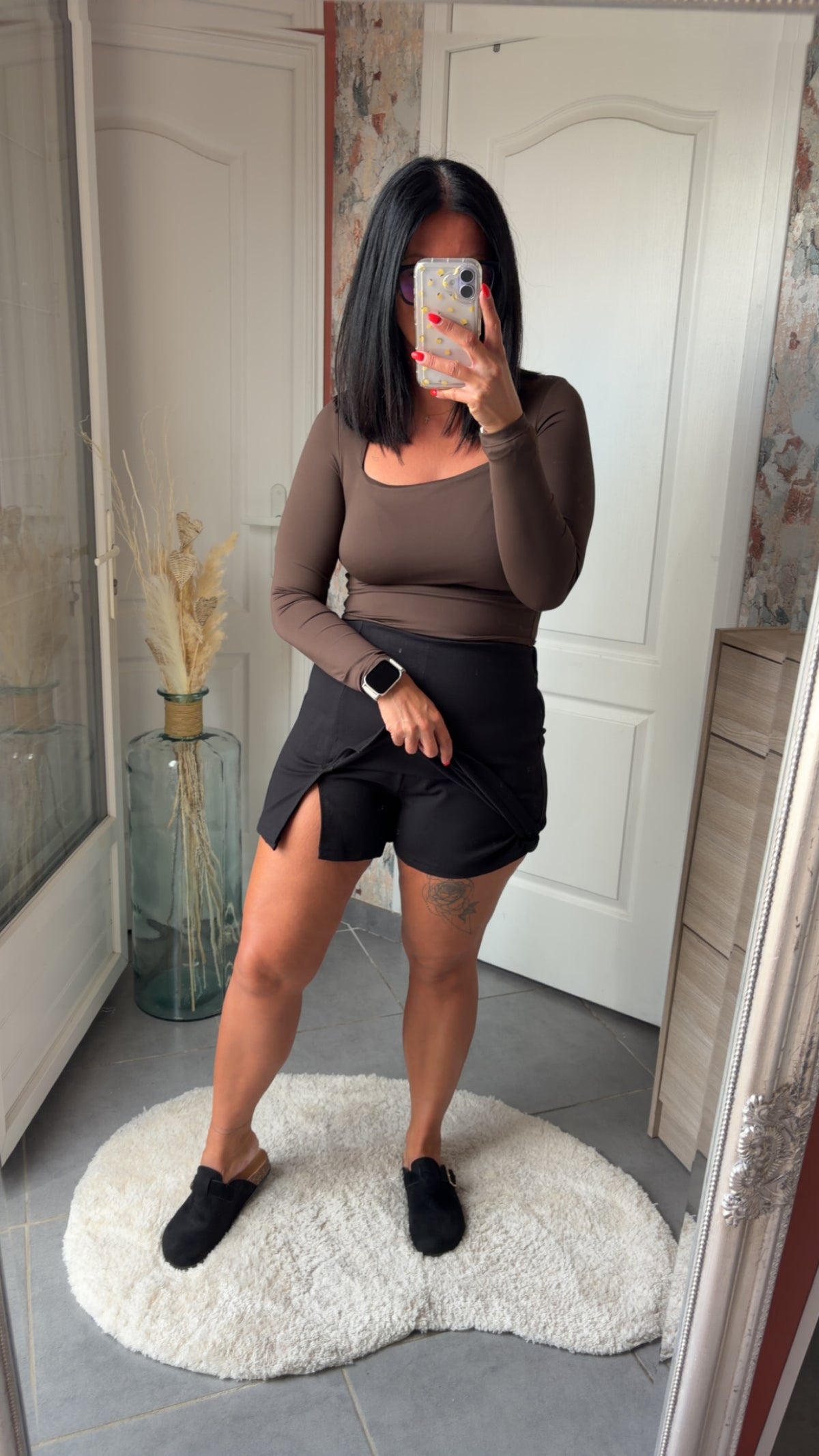 Jupe short noir