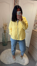 Veste zip jaune