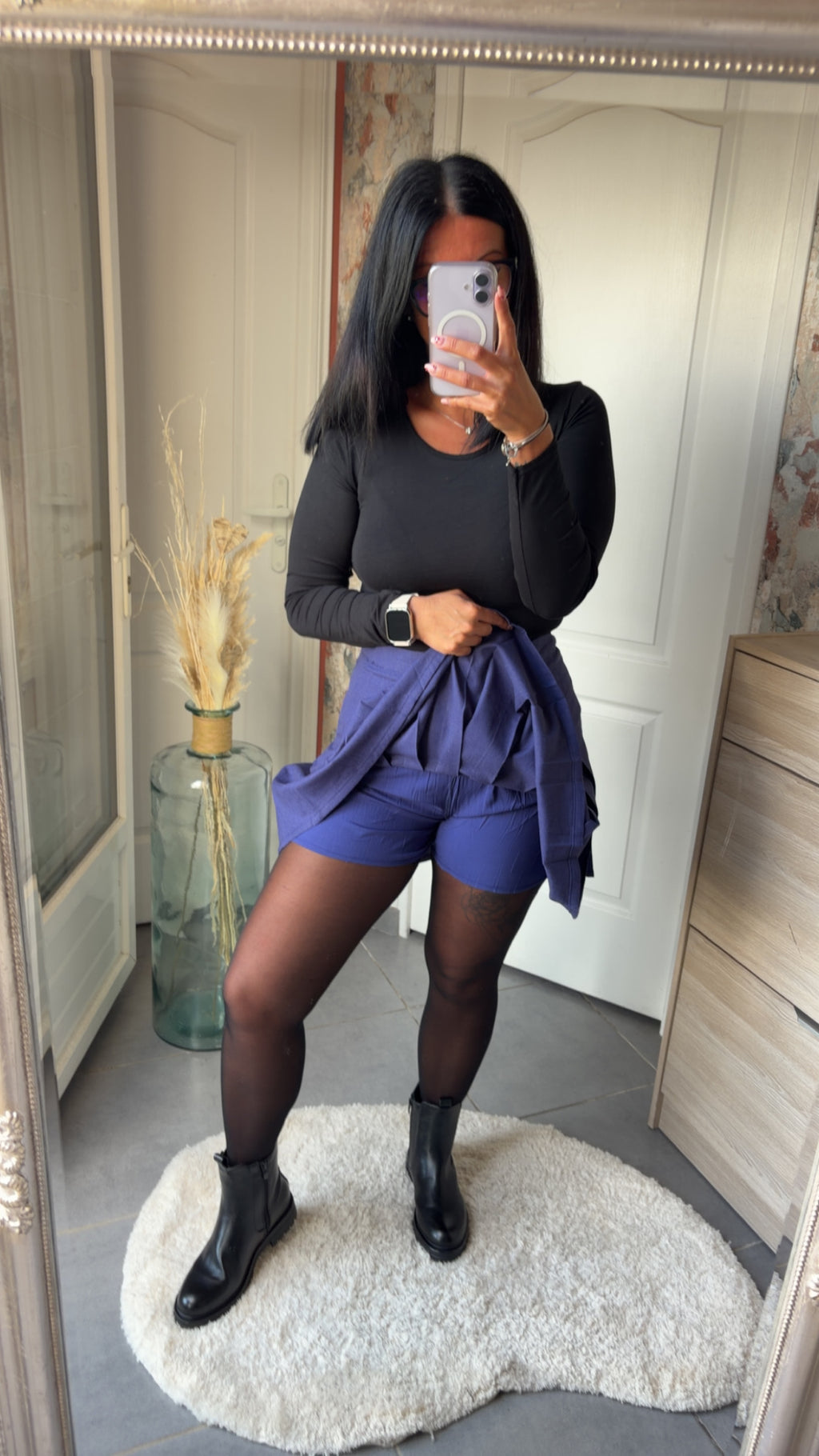 Jupe short marine