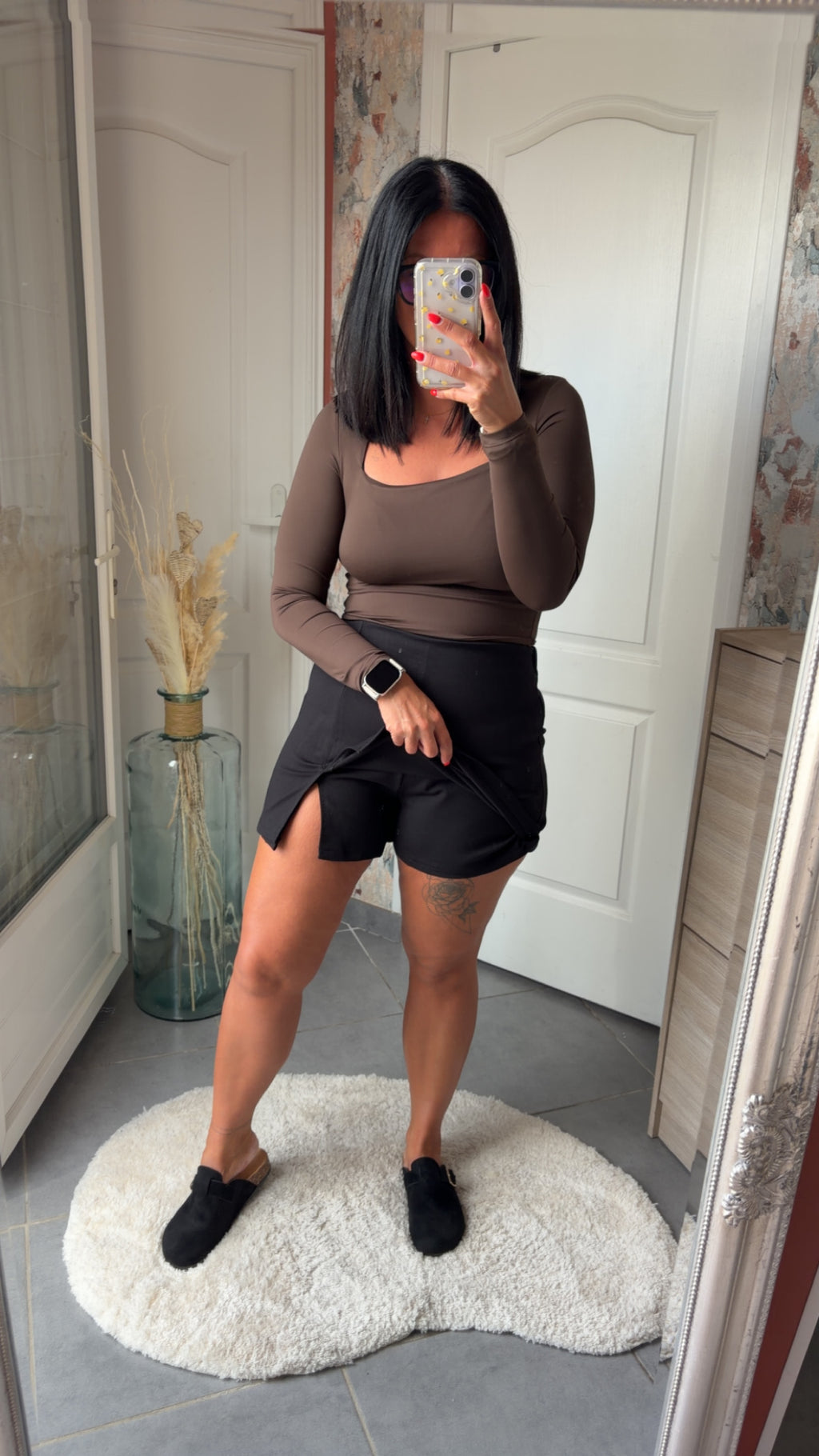 Jupe short noir
