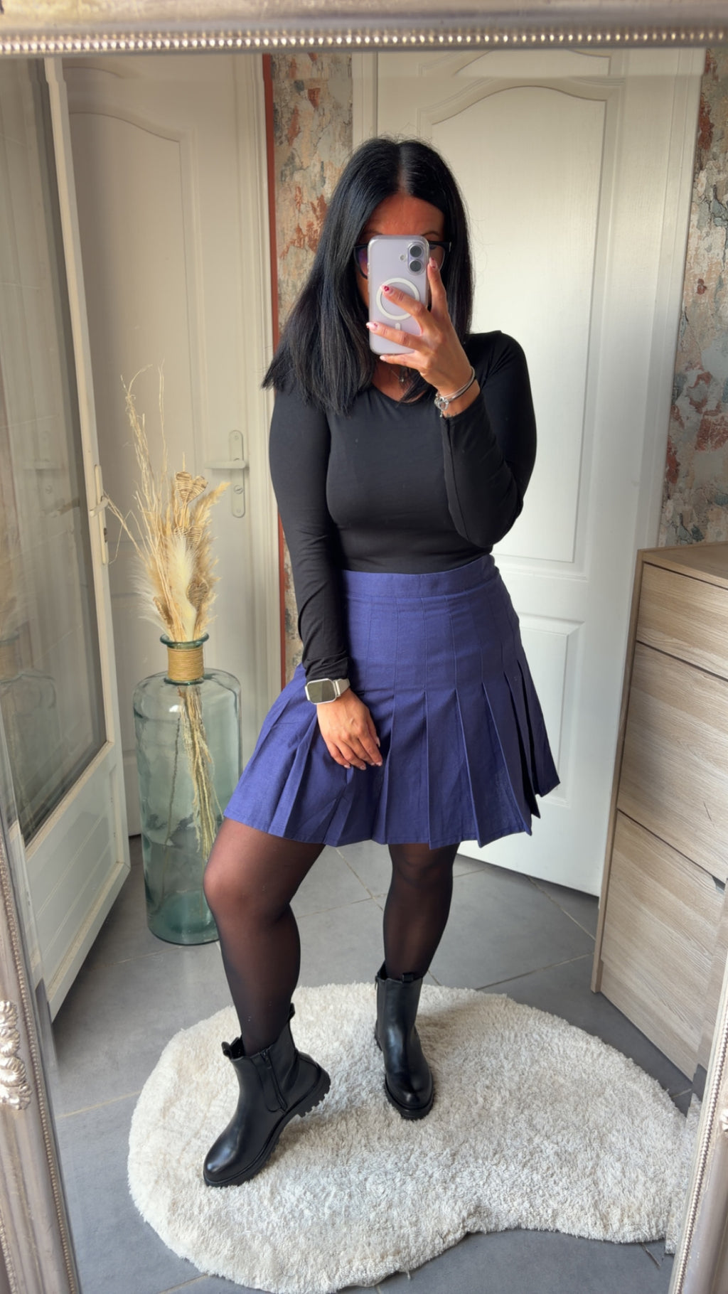 Jupe short marine